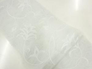 紗花唐草模様織り出し名古屋帯